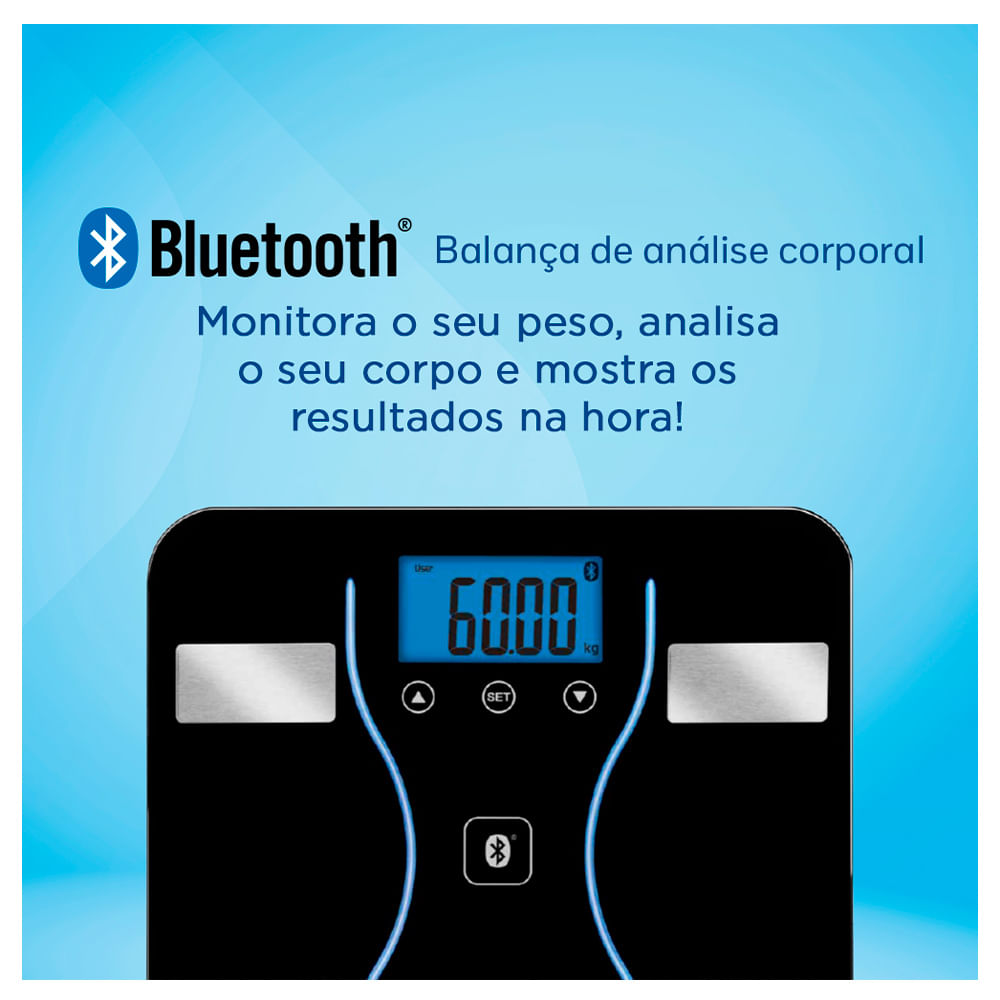 Balança Digital Bluetooth Conair para até 182 Kg - CN912FBR