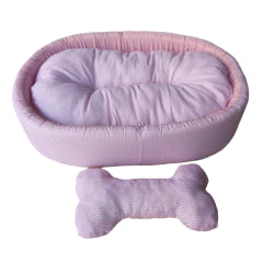 Cama Oval Pet Rosa GG