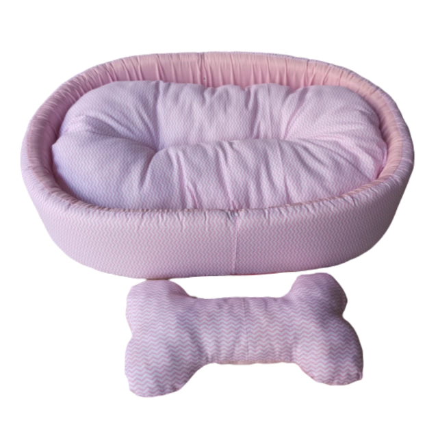 Cama Oval Pet Rosa GG